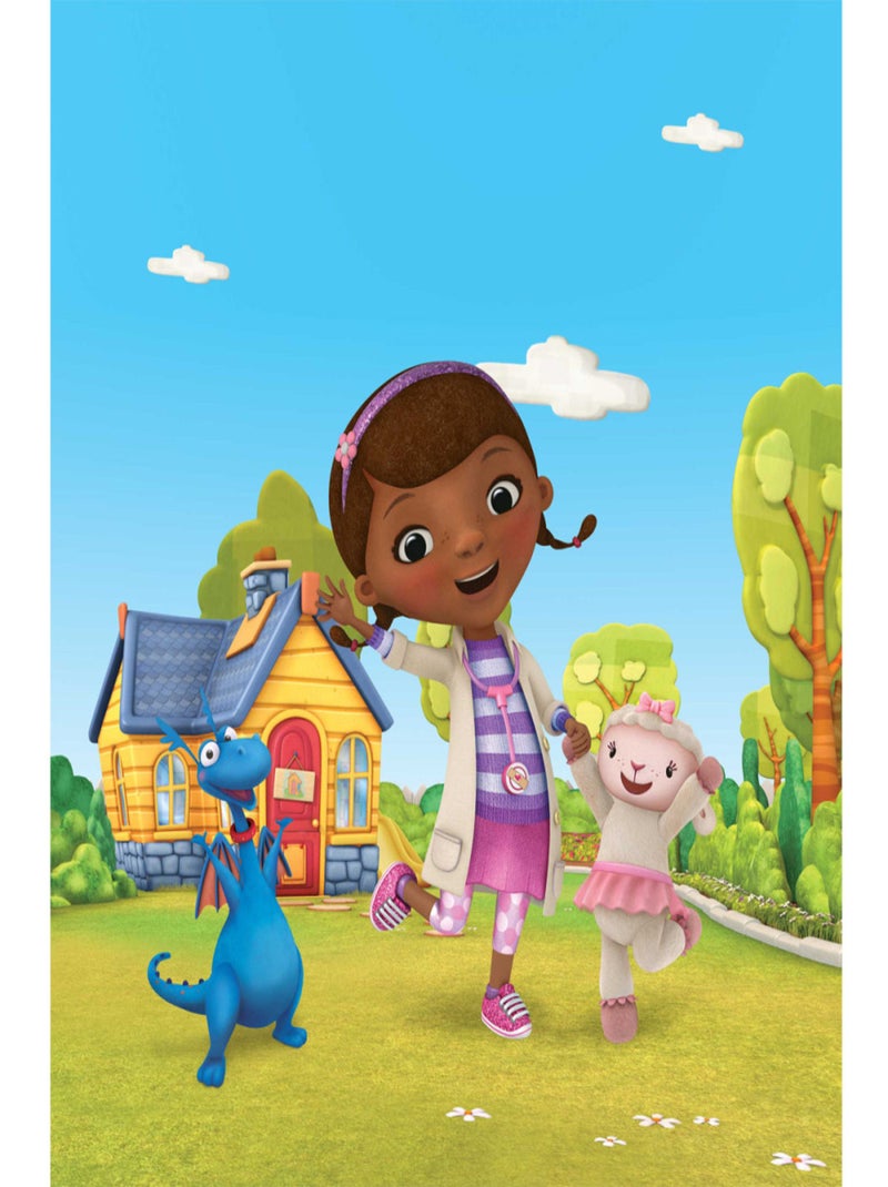 Papier peint XL Docteur la Peluche Disney 180X202 CM Multicolore - Kiabi