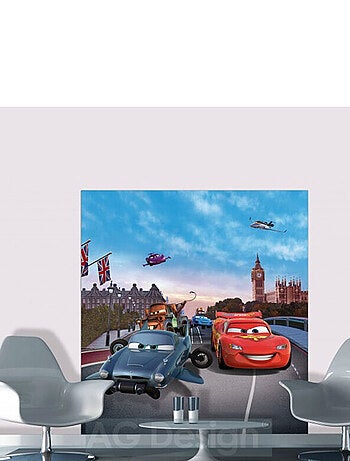 Papier Peint XL intisse Cars 2 Disney 180X202 CM