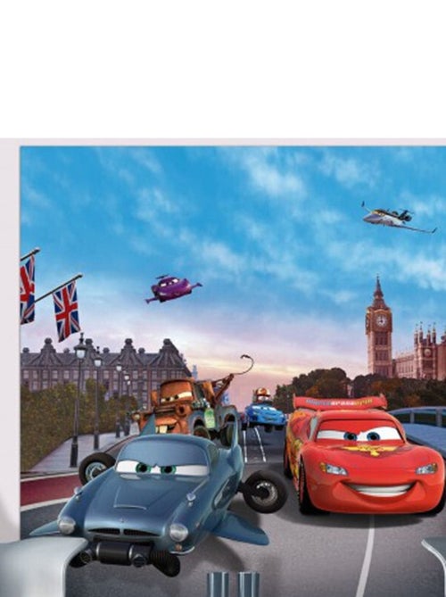 Papier Peint XL intisse Cars 2 Disney 180X202 CM - Kiabi