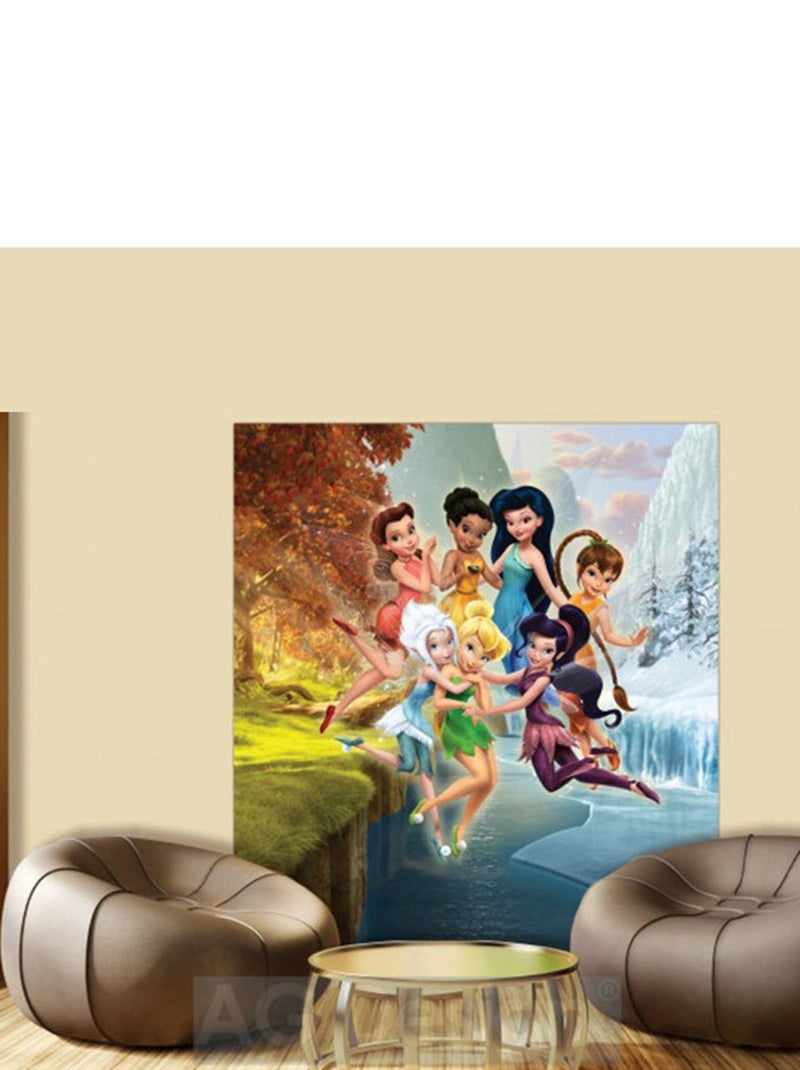 Papier peint XL intisse Clochette et le secret des Fées Disney 180X202 CM Multicolore - Kiabi