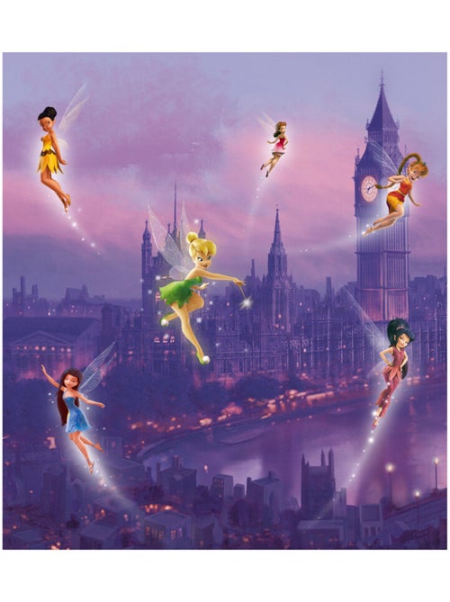 Papier peint XL intisse Fée Clochette à Londres Disney Fairies 180X202 CM - Kiabi