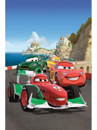 Papier peint XL intisse Flash McQueen & Francesco Bernoulli Cars Disney 180X202 CM