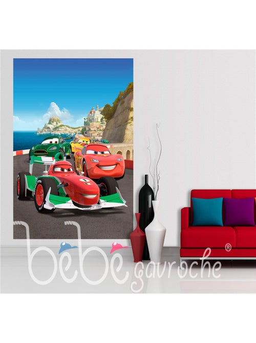 Papier peint XL intisse Flash McQueen & Francesco Bernoulli Cars Disney 180X202 CM - Kiabi