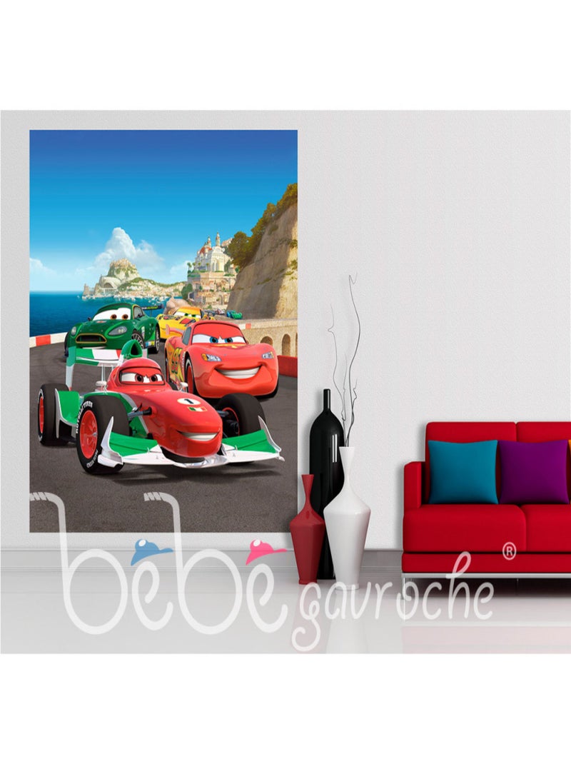 Papier peint XL intisse Flash McQueen & Francesco Bernoulli Cars Disney 180X202 CM Multicolore - Kiabi