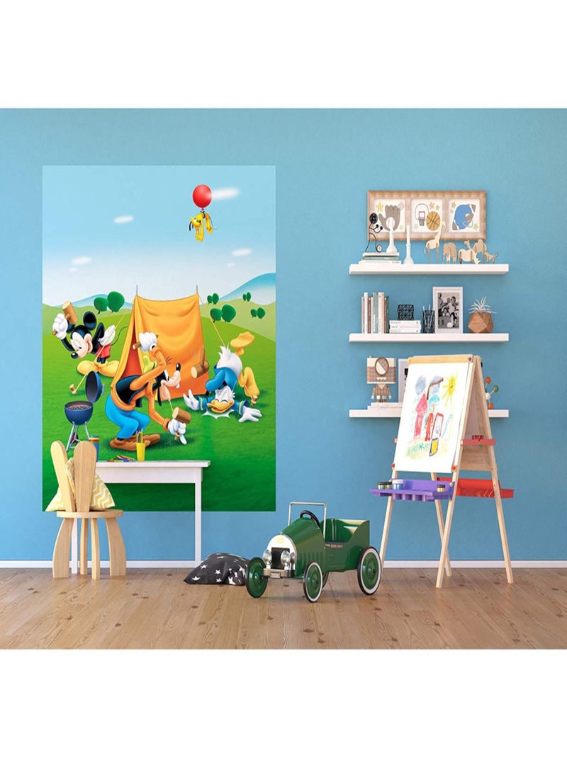 Papier peint XL intisse Le Picnic de Mickey Disney 180X202 CM Multicolore - Kiabi