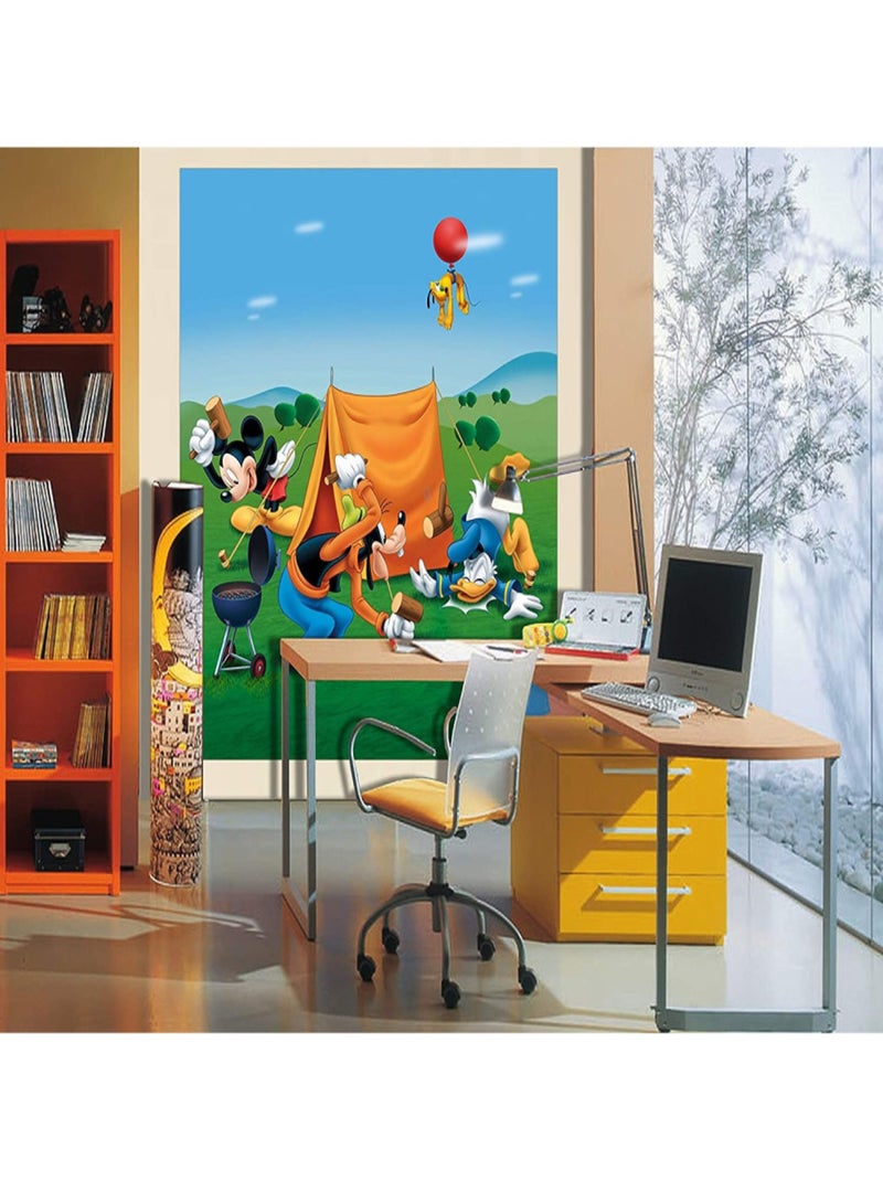 Papier peint XL intisse Le Picnic de Mickey Disney 180X202 CM Multicolore - Kiabi