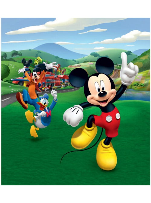 Papier peint XL intisse Mickey Mouse et ses amis Donald et Pluto de Disney 180X202 CM - Kiabi