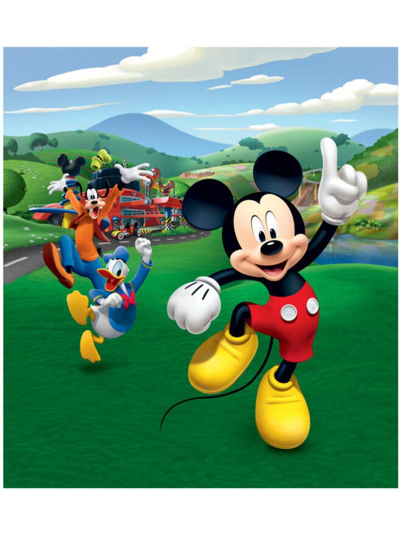 Papier peint XL intisse Mickey Mouse et ses amis Donald et Pluto de Disney 180X202 CM Multicolore - Kiabi