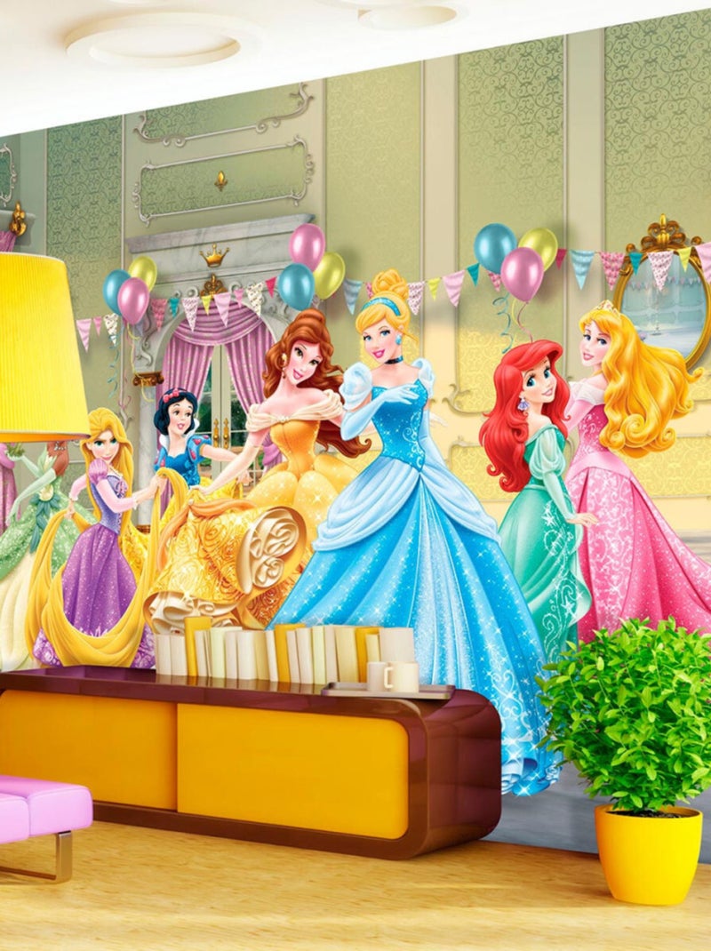 Papier peint XXL intisse Anniversaire Princesse Disney 360X270 CM Multicolore - Kiabi