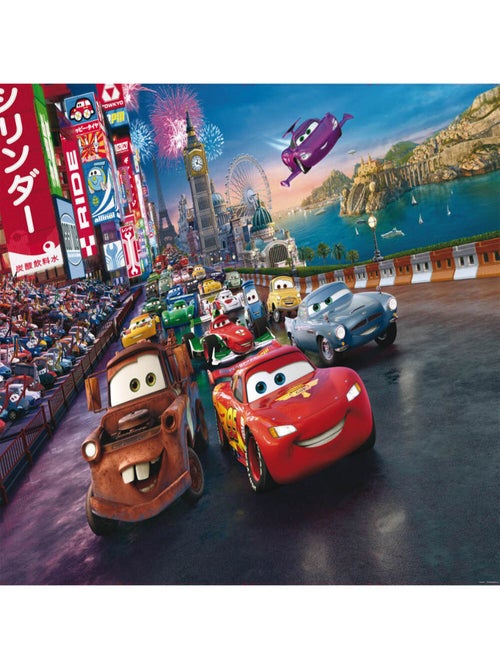 Papier peint XXL intisse Cars Disney h 270 cm L 360 cm - Kiabi