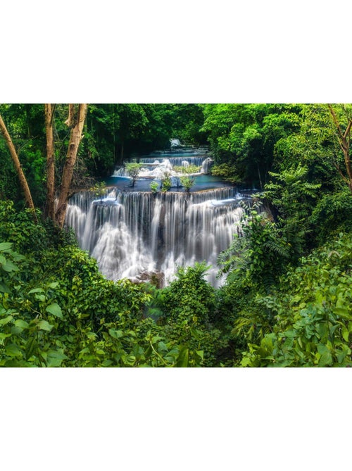 Papier peint XXL intissé cascade dans la jungle 375x270 cm - Kiabi