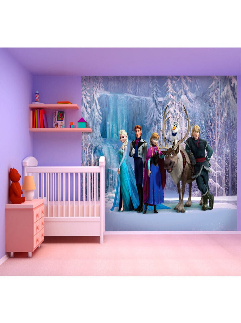 Papier peint XXL intisse La Reine des Neiges Disney Frozen 360X270 CM Multicolore - Kiabi