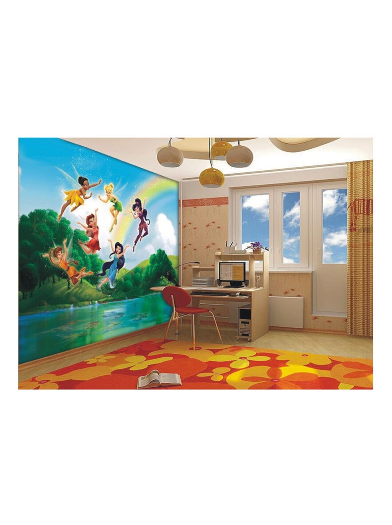 Papier peint XXL intisse La Vallée du printemps Disney Fairies 360X270 CM Multicolore - Kiabi