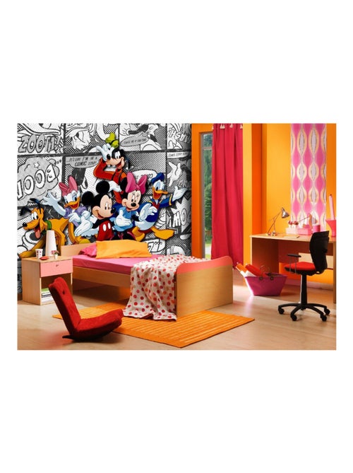 Papier peint XXL intisse Mickey BD Blanc Disney 360X270 CM - Kiabi