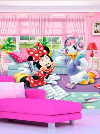 Papier peint XXL intisse Minnie et Daisy Disney 360X270 CM