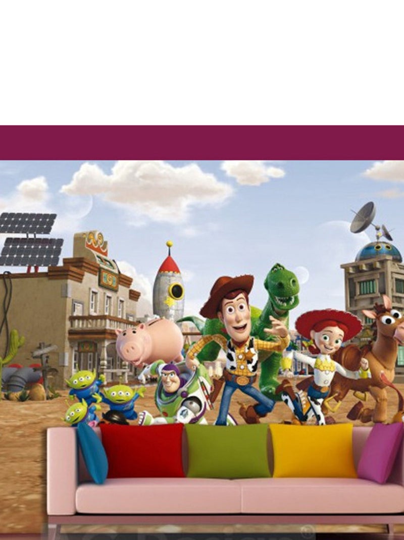 Papier peint XXL intissé Toy Story Disney 360X270 CM Multicolore - Kiabi