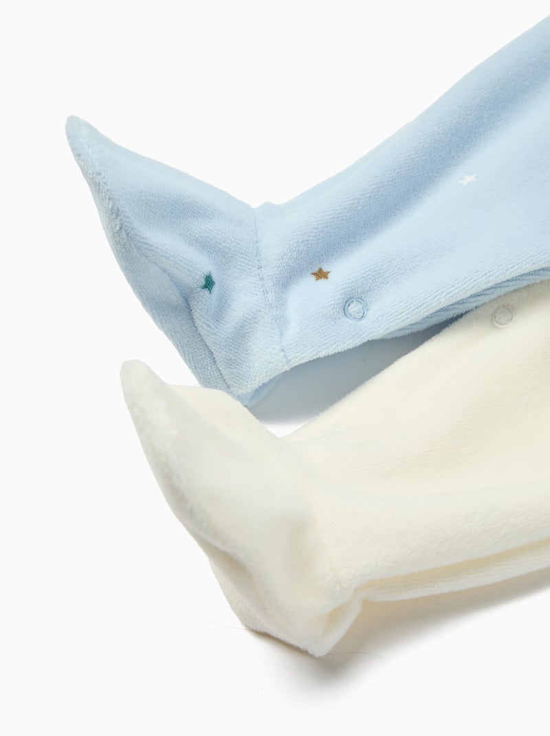Paquet 2 Babygrow Velvet, MO Fashion Blanc - Kiabi