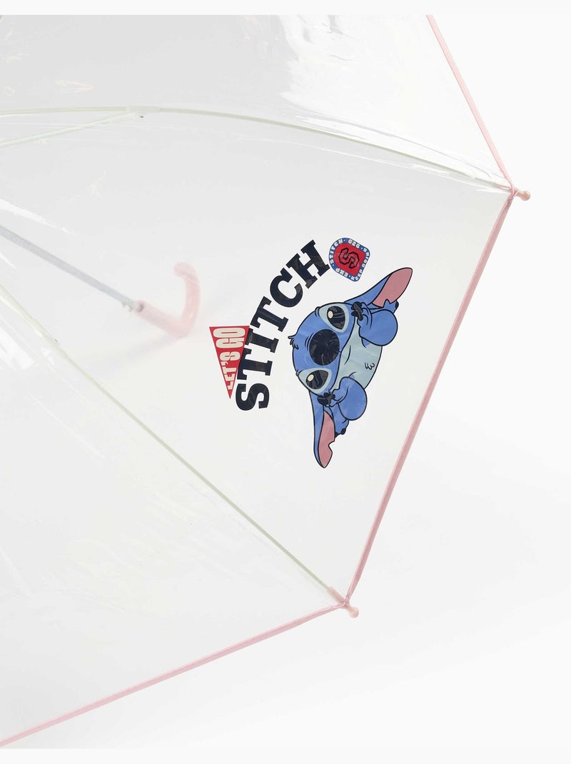 Parapluie automatique avec imprimé stitch Rose - Kiabi