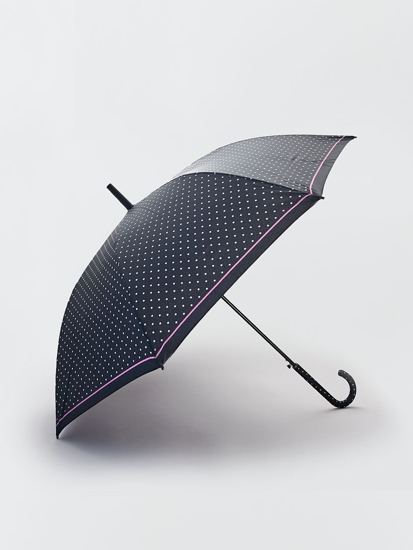 Parapluie automatique 'pois' noir pois - Kiabi