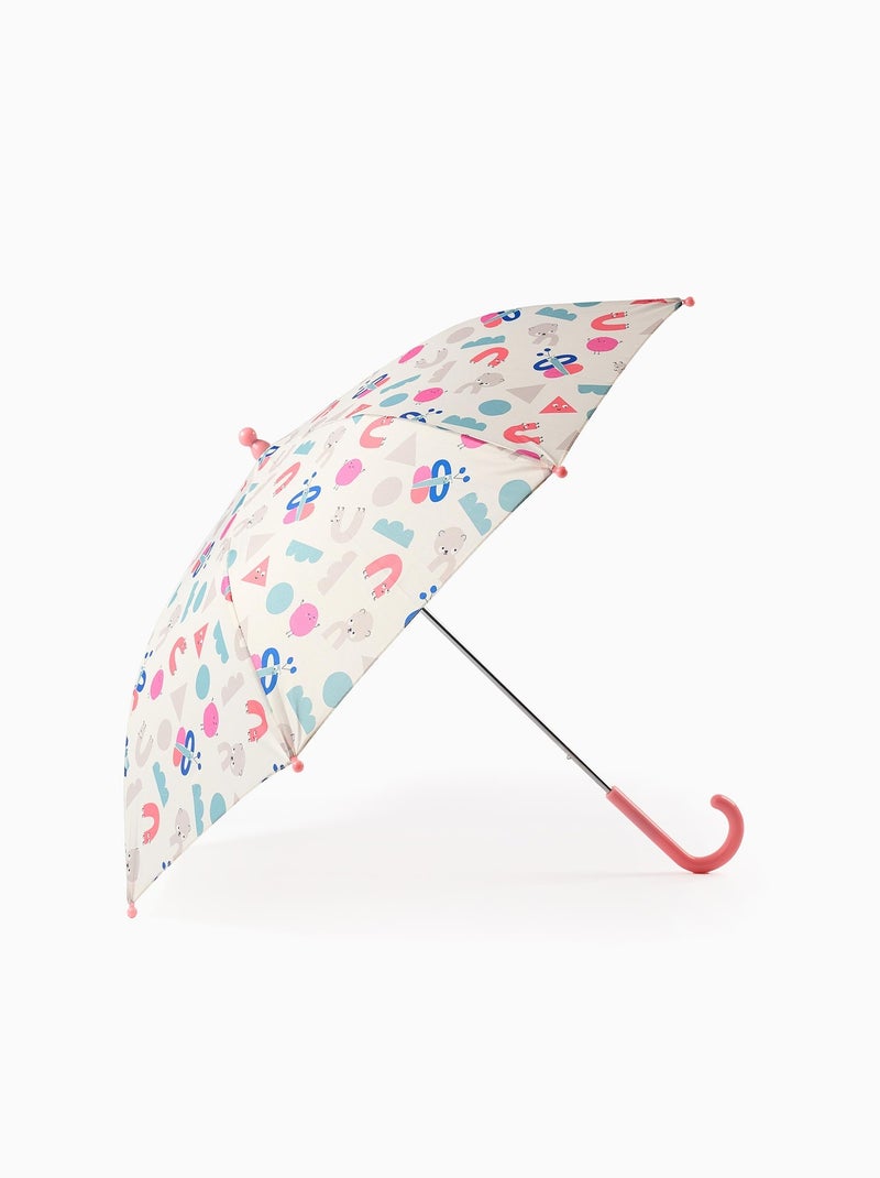 Parapluie avec Motif de Formes et Couleurs Rose clair - Kiabi