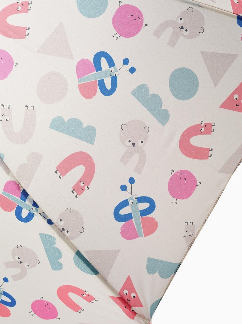 Parapluie avec Motif de Formes et Couleurs Rose clair - Kiabi