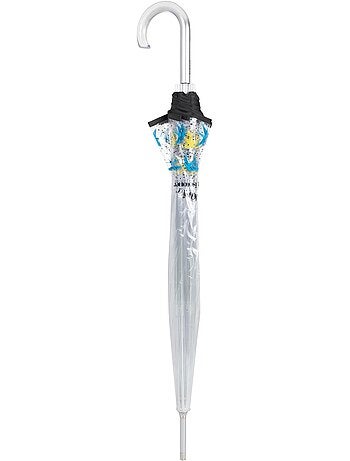 Parapluie canne automatique, cloche transparente, résistance au vent femme