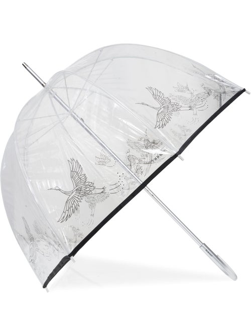 Parapluie canne automatique, cloche transparente, résistance au vent femme isotoner - Kiabi Parapluie canne automatique, cloche transparente, résistance au vent femme isotoner - Kiabi