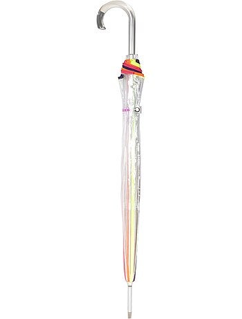 Parapluie canne automatique, cloche transparente, résistance au vent femme isotoner