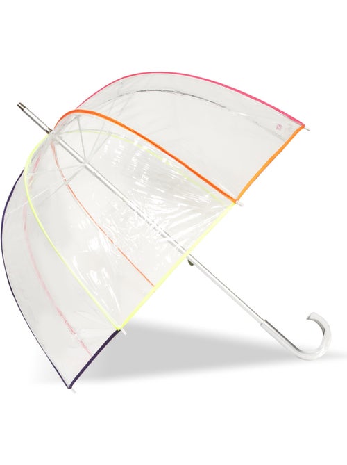 Parapluie canne automatique, cloche transparente, résistance au vent femme isotoner - Kiabi Parapluie canne automatique, cloche transparente, résistance au vent femme isotoner - Kiabi
