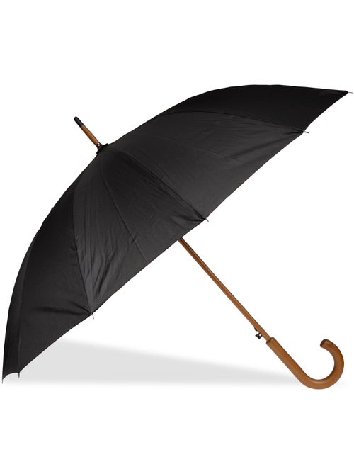 Parapluie canne deluxe bois ouverture automatique mixte adulte isotoner - Kiabi Parapluie canne deluxe bois ouverture automatique mixte adulte isotoner - Kiabi