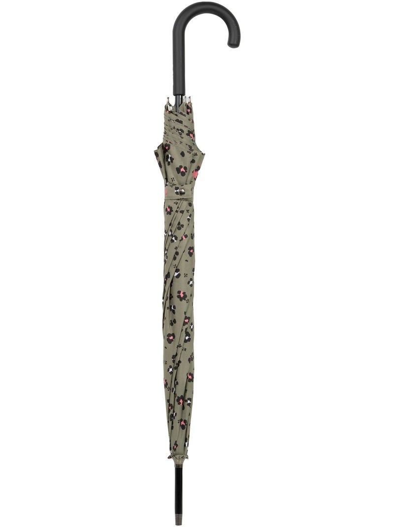 Parapluie canne, dérperlant, solide, ouverture automatique/ fermeture manuelle femme Noir Kaki Blanc - Kiabi