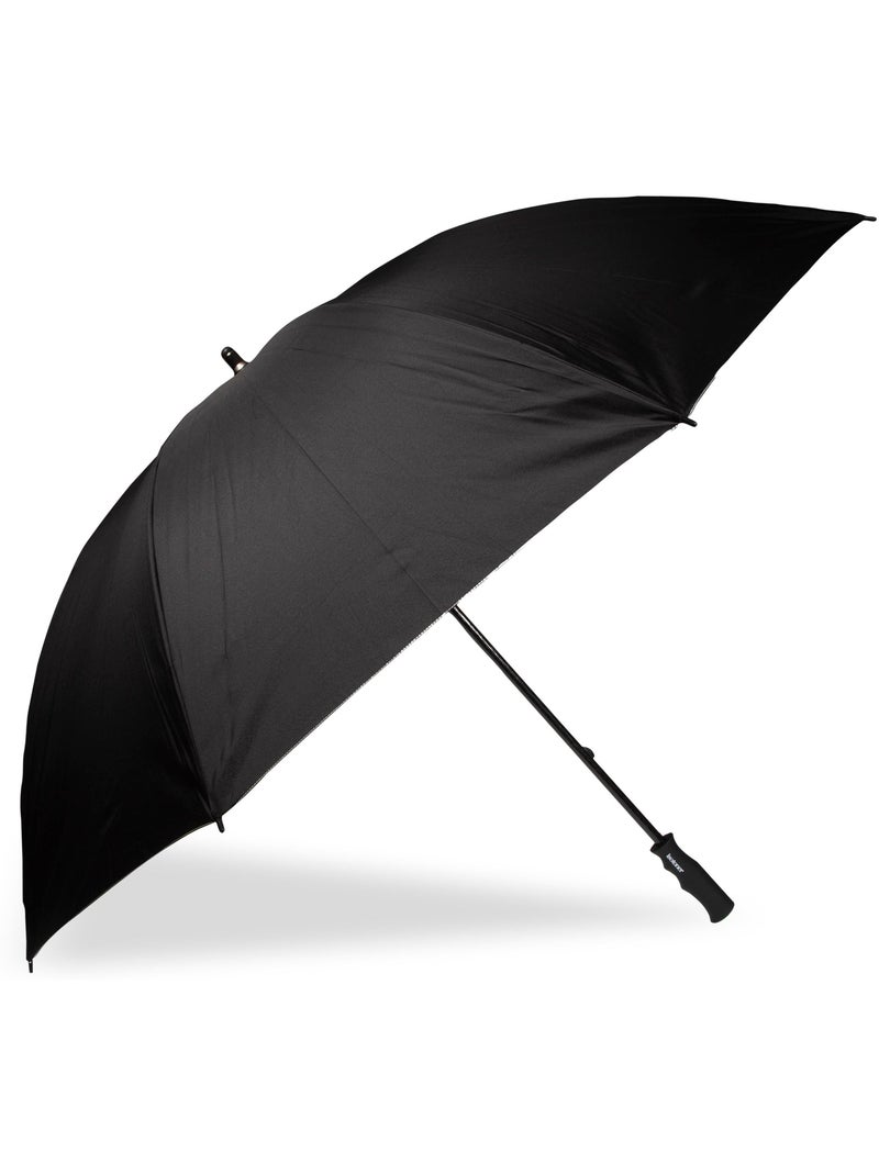 Parapluie canne golf, déperlant, couverture xl 130cm, manuelle mixte adulte isotoner Noir - Kiabi