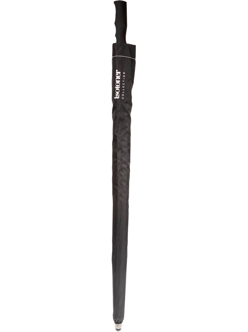Parapluie canne golf, ultra deperlant, couverture XL 130cm, manuelle mixte adulte Isotoner Noir - Kiabi