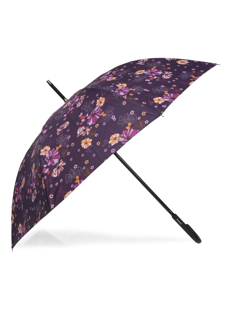 Parapluie canne, ultra-déperlant, solide, ouverture auto/ fermeture manuelle femme Isotoner Violet aubergine - Kiabi