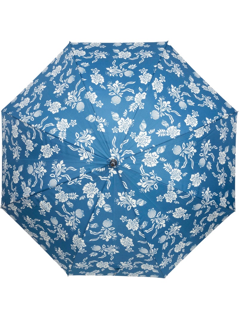 Parapluie canne, ultra dérperlant, solide, ouverture automatique/ fermeture femme Isotoner Bleu Blanc - Kiabi