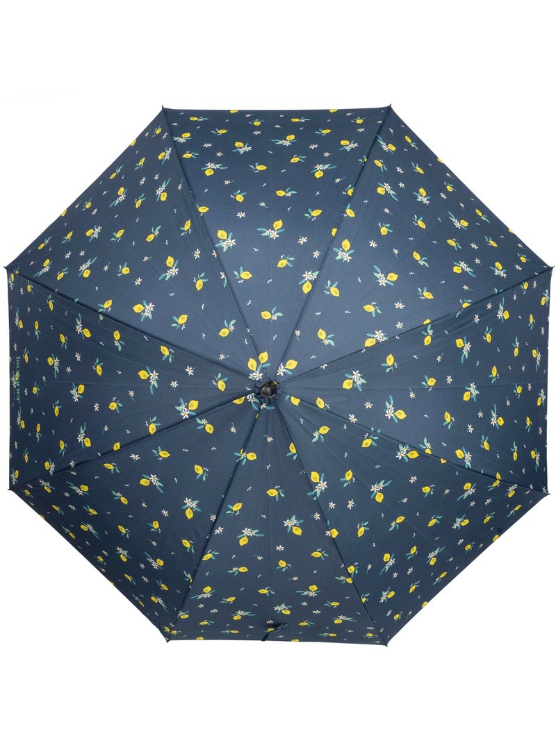 Parapluie canne, ultra dérperlant, solide, ouverture automatique/ fermeture femme Isotoner Bleu Jaune - Kiabi