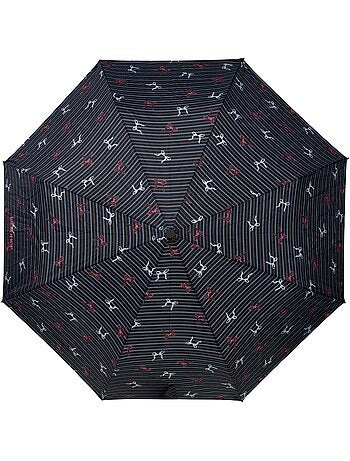 Parapluie canne, ultra dérperlant, solide, ouverture automatique/ fermeture femme isotoner