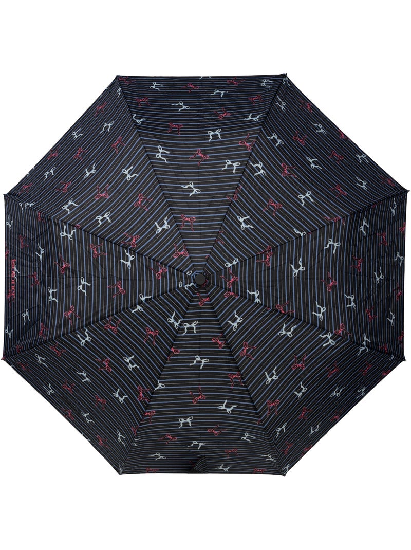 Parapluie canne, ultra dérperlant, solide, ouverture automatique/ fermeture femme isotoner Noir Bleu ciel - Kiabi