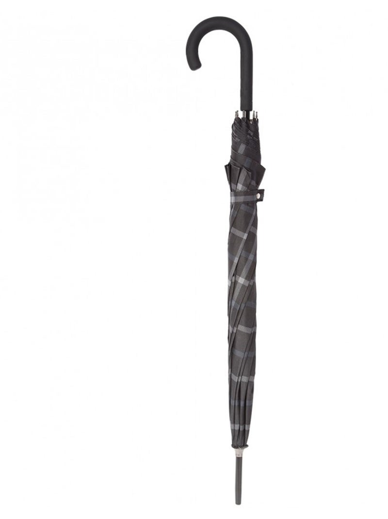 Parapluie canne, ultra dérperlant, solide, ouverture automatique/ fermeture femme Isotoner Noir Gris - Kiabi