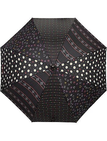Parapluie canne, ultra dérperlant, solide, ouverture automatique/ fermeture femme isotoner
