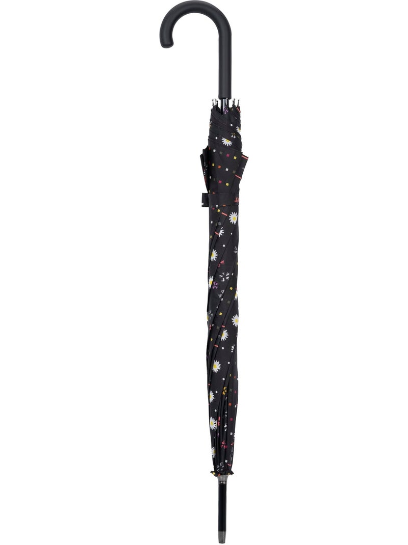 Parapluie canne, ultra dérperlant, solide, ouverture automatique/ fermeture femme isotoner Noir Jaune Blanc - Kiabi