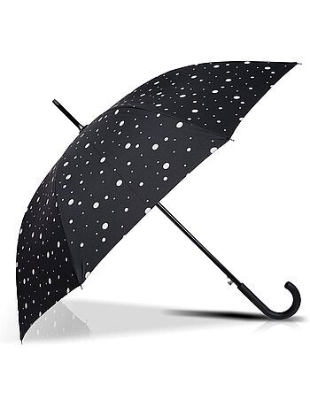 Parapluie canne, ultra dérperlant, solide, ouverture automatique/ fermeture femme Isotoner