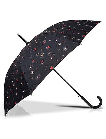 Parapluie canne, ultra dérperlant, solide, ouverture automatique/ fermeture femme Isotoner