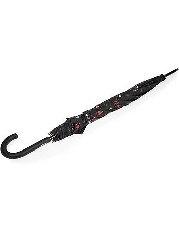 Parapluie canne, ultra dérperlant, solide, ouverture automatique/ fermeture femme Isotoner