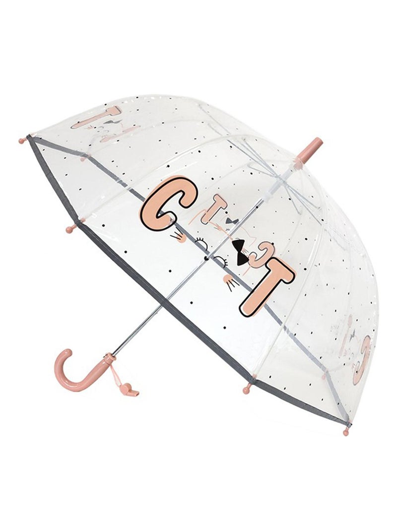 Parapluie cloche enfant transparent à pois, Chat SMATI Multicolore - Kiabi