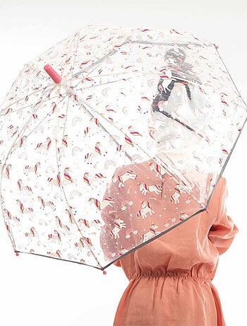 Parapluie cloche enfant transparent, Licorne SMATI