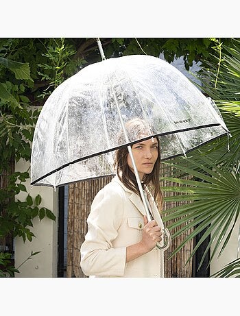 Parapluie cloche transparent canopée de 85 cm femme isotoner