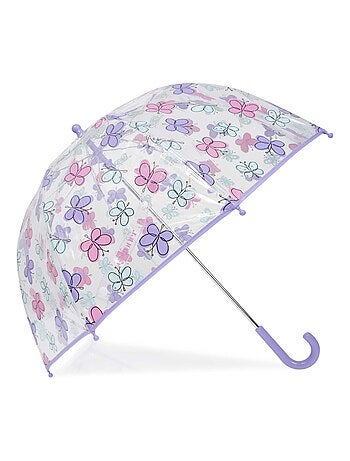Parapluie cloche transparent, ouverture facile et sécurisante fille Isotoner