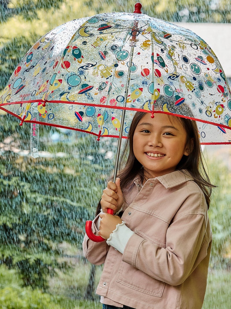 Parapluie cloche transparent, ouverture facile et sécurisante fille Isotoner Rouge - Kiabi