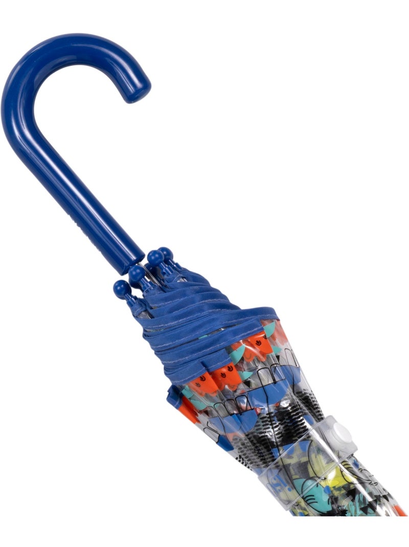Parapluie cloche transparent, ouverture facile et sécurisante mixte enfant isotoner Bleu - Kiabi